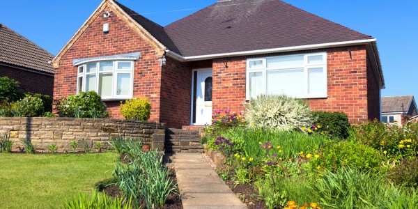 Typical english house with a garden