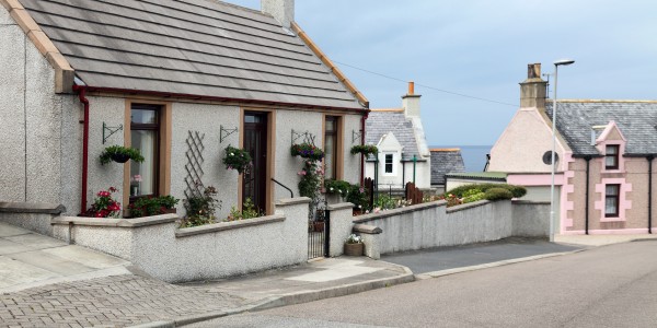 A street in the fishing village  in Scotland